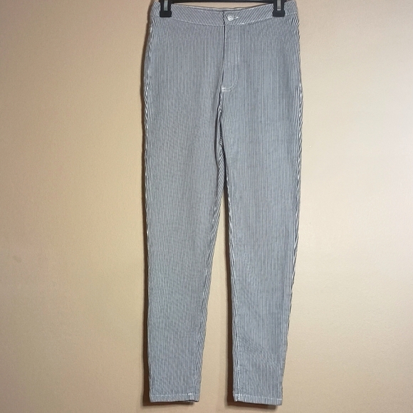 Free People Conductor Striped Ankle Skinny Jeans - Picture 4 of 8